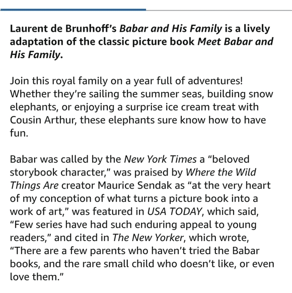 Babar & his family baby toddler board book by Laurent dr Brunhoff - Picture 9 of 9